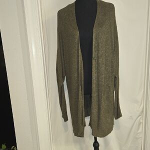 Charlotte Russe Olive Green Knit Cardigan